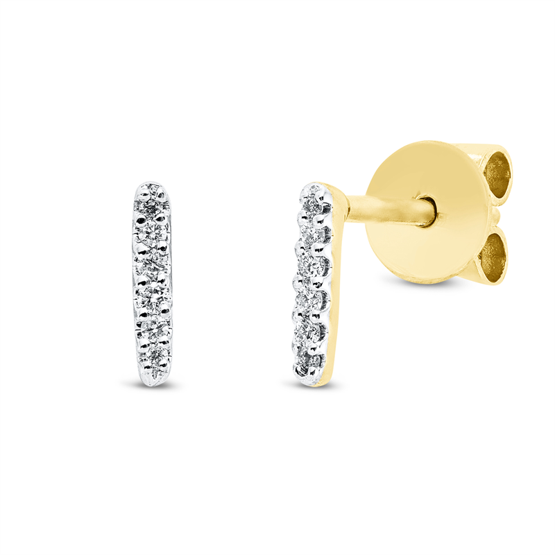 JS Brillant-Ohrstecker Gelbgold