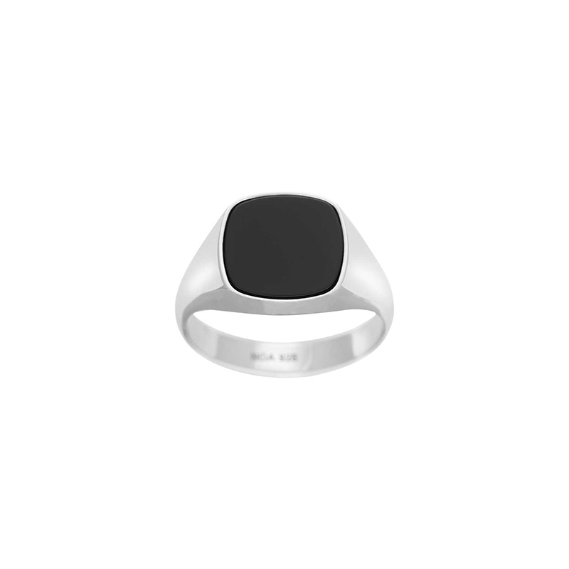 Son of Noa Onyx-Ring Edelstahl