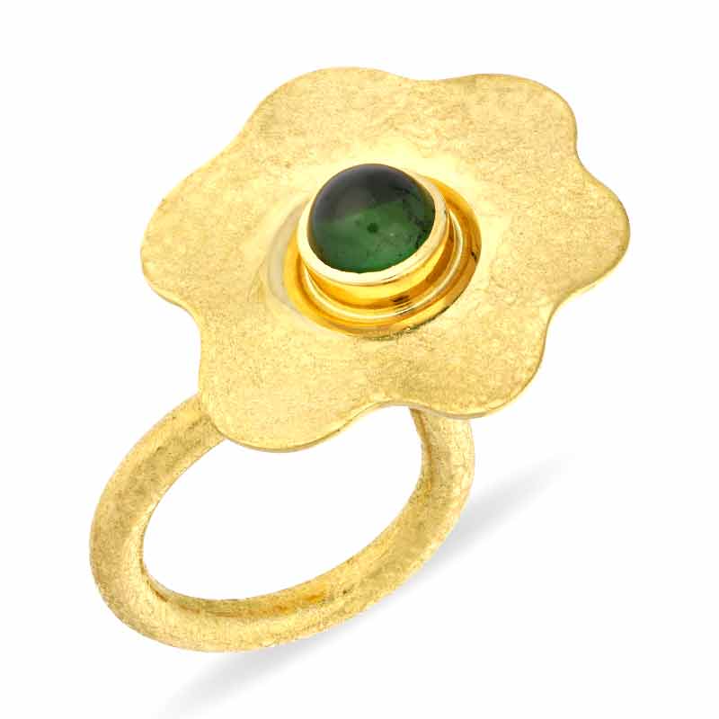Turmalin-Ring Gelbgold