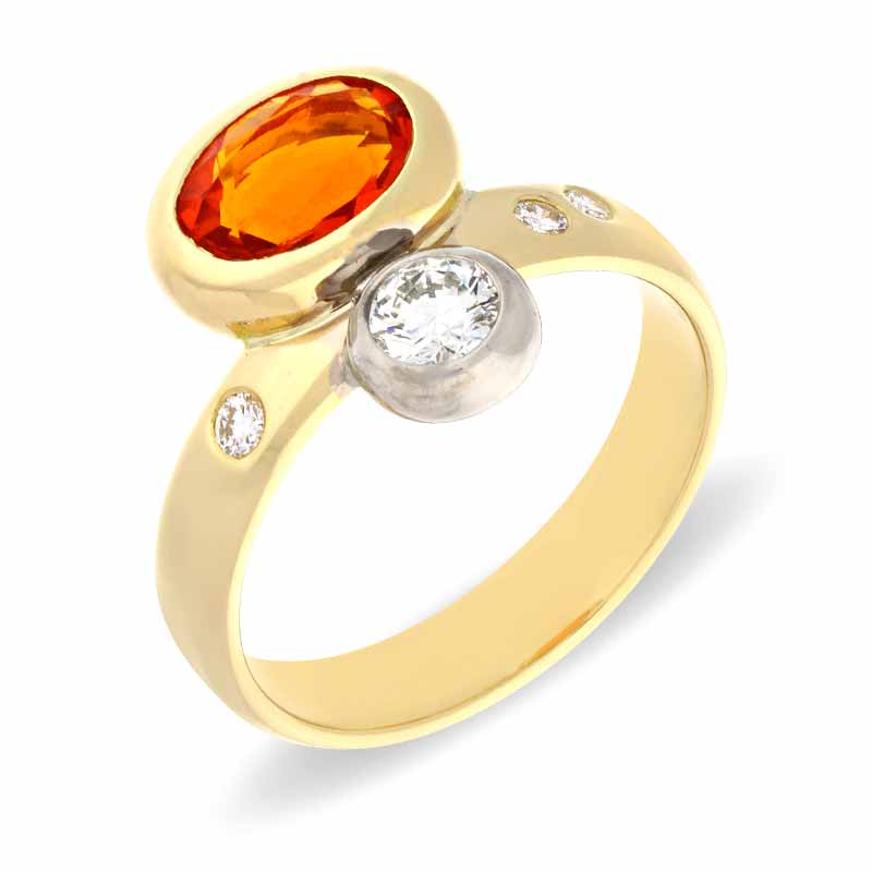 Opal-Ring Bicolor