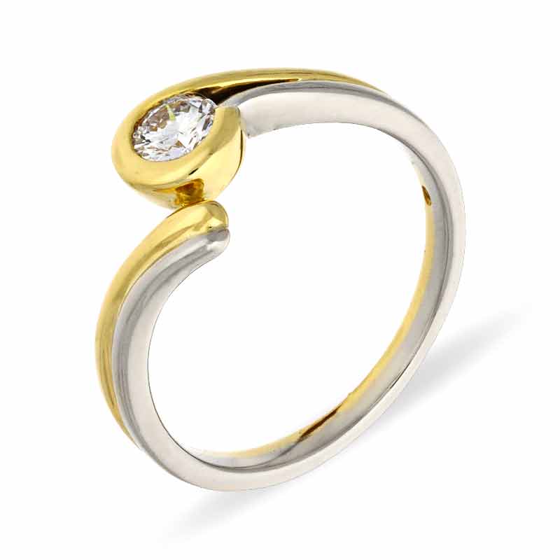 Brillant-Ring Bicolor