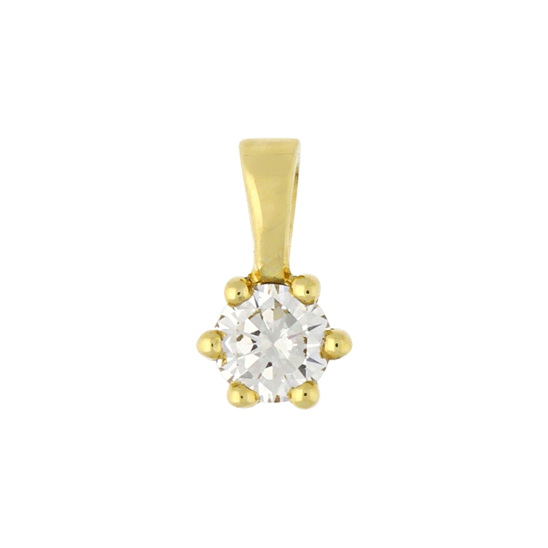Brillant-Anhänger Gelbgold 0,12 ct
