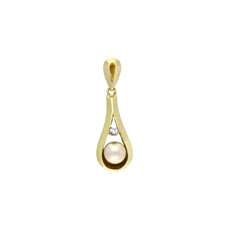 Perl-Anhänger Gelbgold