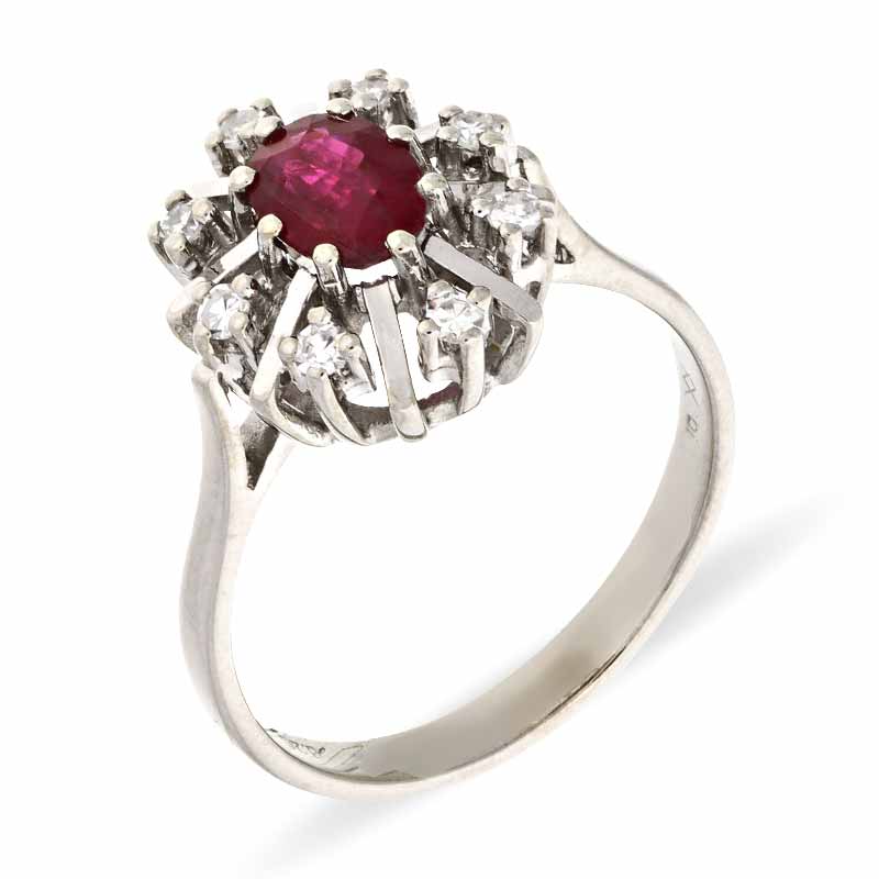 Rubin-Ring Weißgold