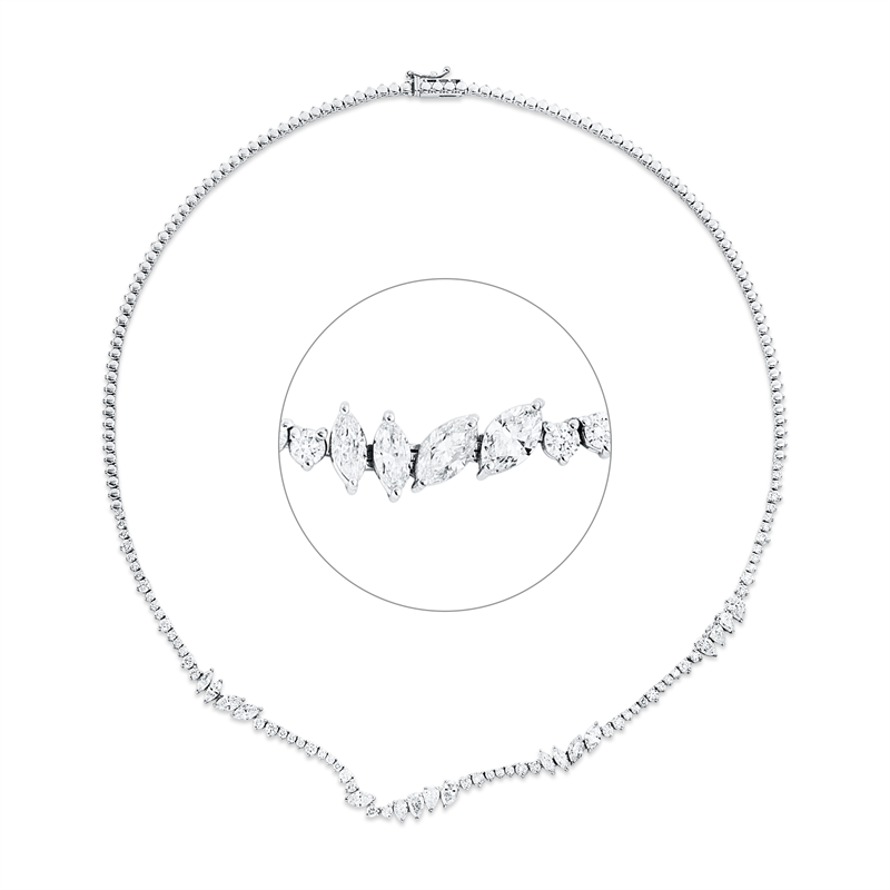 JS Brillant-Collier Weißgold
