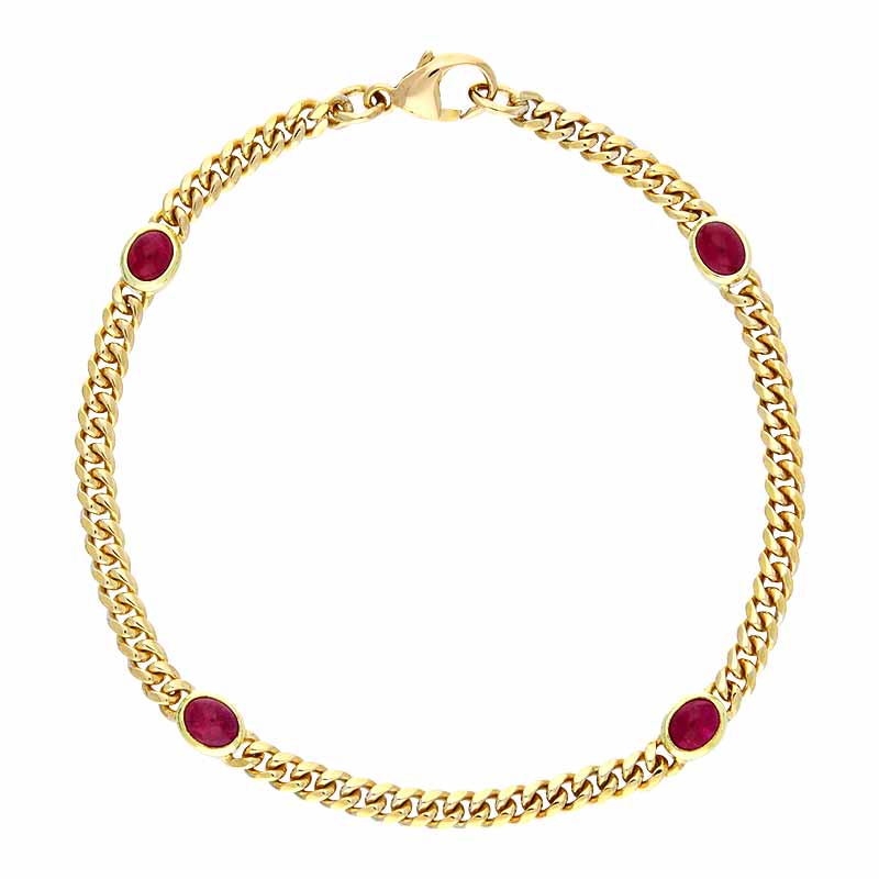 Rubin-Armband Gelbgold