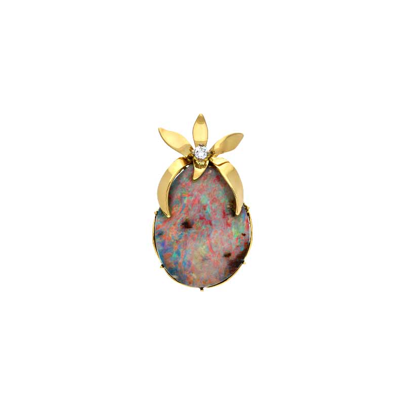 Opal-Anhänger Gelbgold