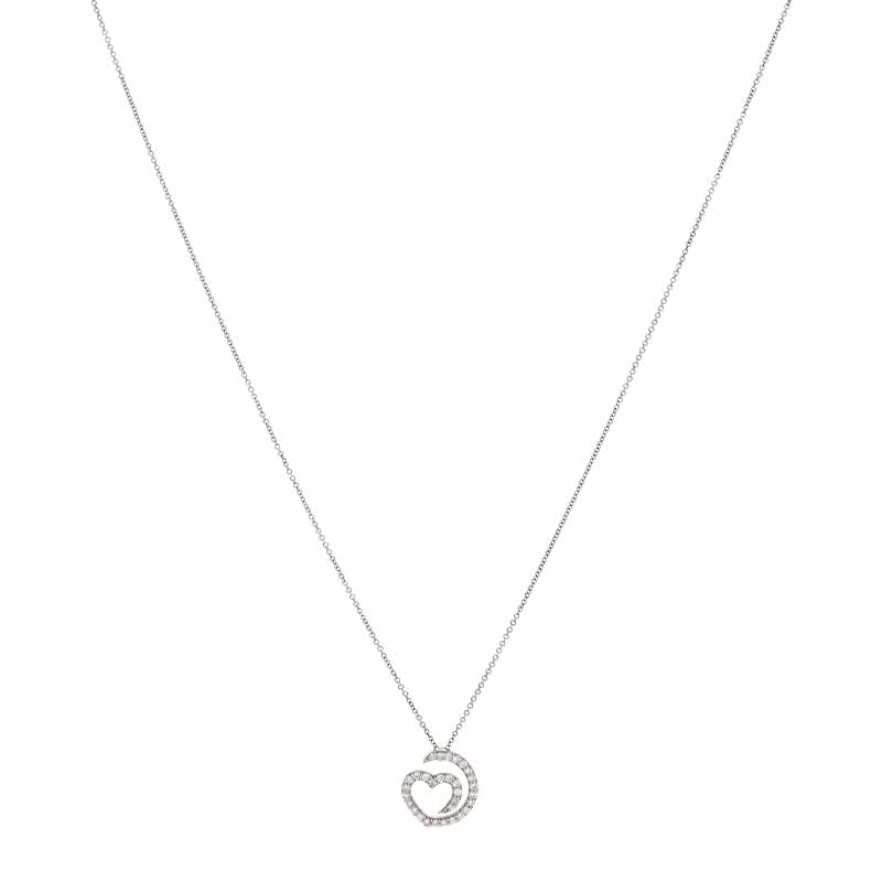 Lunatica Brillant-Halskette 'Amore' Weißgold