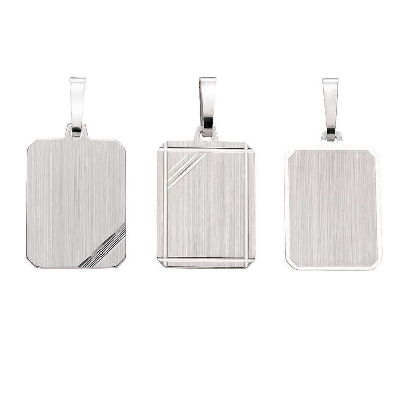 Anhänger "Gravurplatte" in Silber