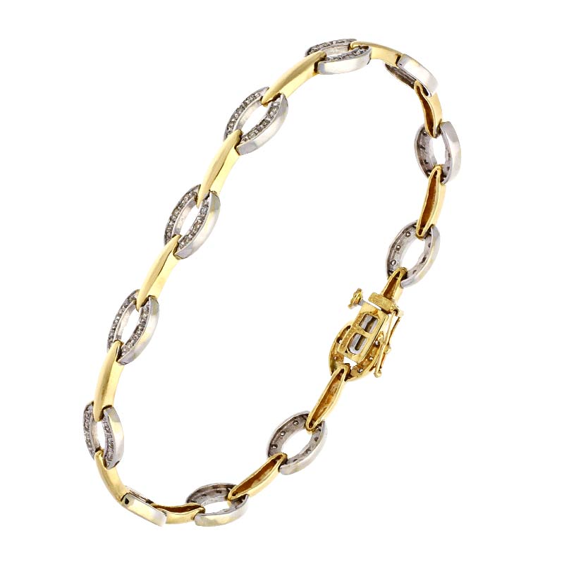 Brillant-Armband Bicolor