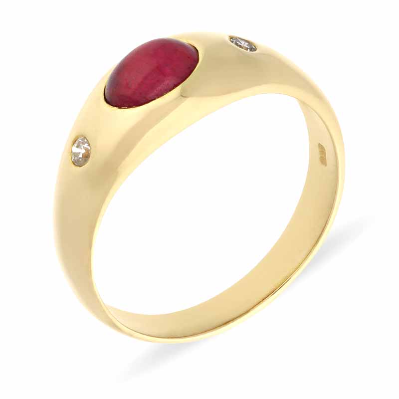 Rubin-Ring Gelbgold