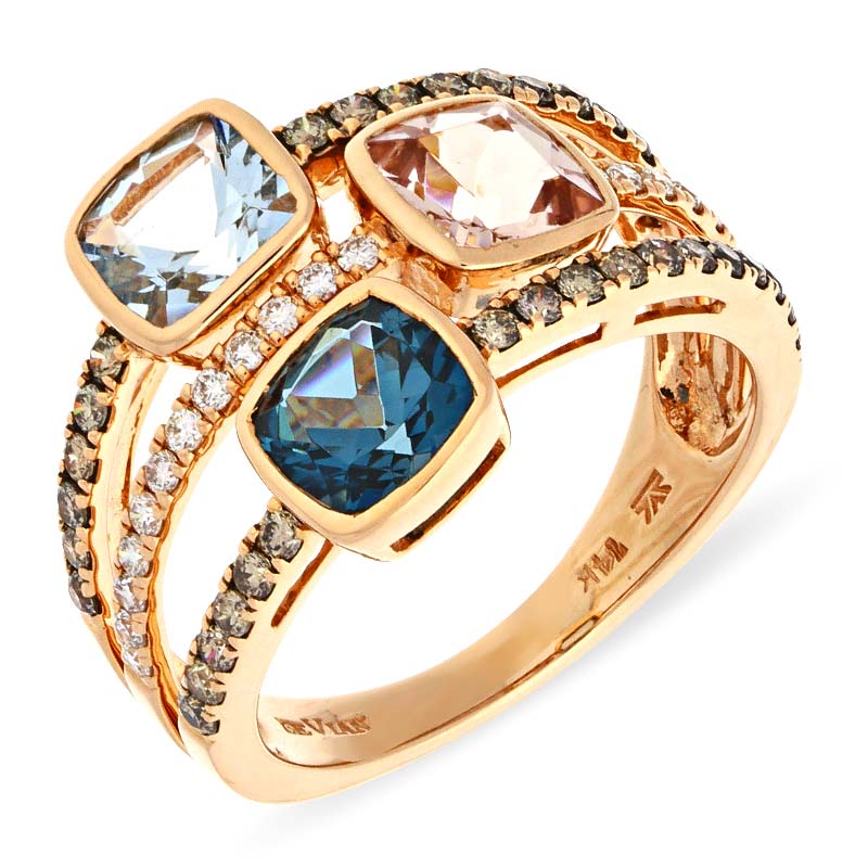 Farbstein-Ring Rotgold