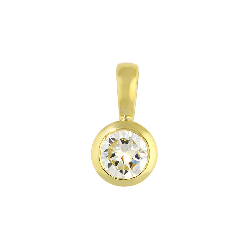 Brillant-Anhänger Gelbgold 0,52 ct