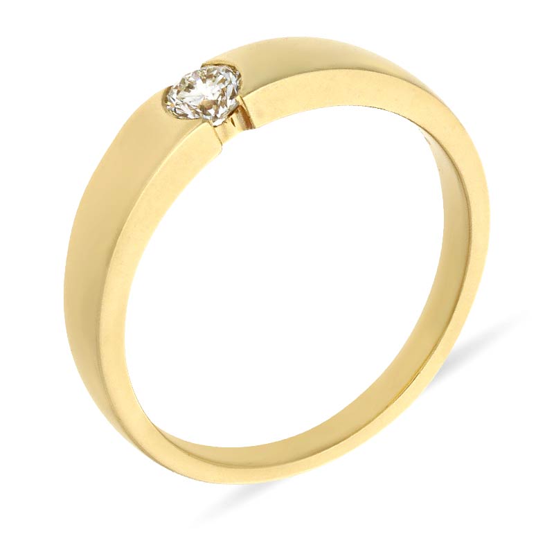 Brillant-Ring Gelbgold 0,17 ct