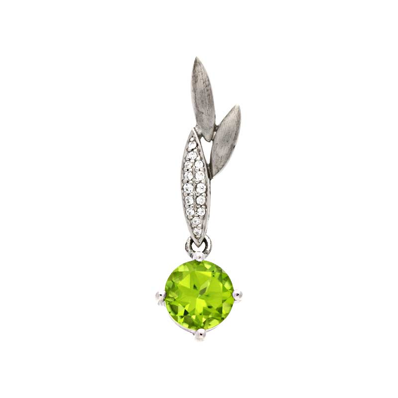Peridot-Anhänger Silber rhodiniert