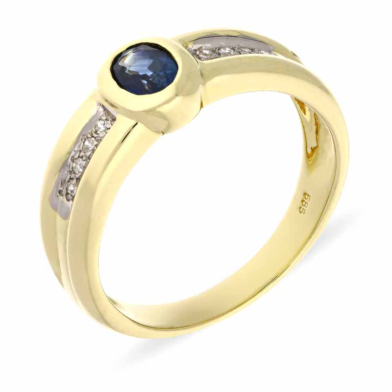 Saphir-Ring Gelbgold