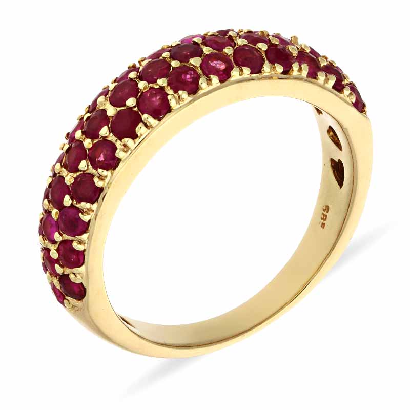 Rubin-Ring Gelbgold