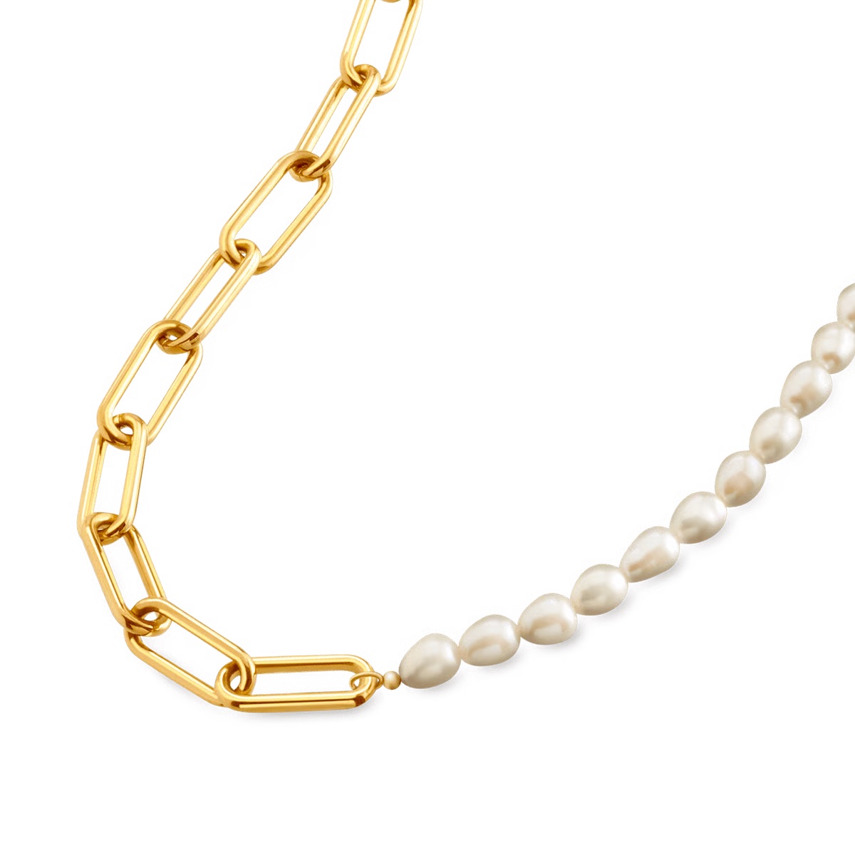 BOCCIA Perl-Collier Titan vergoldet