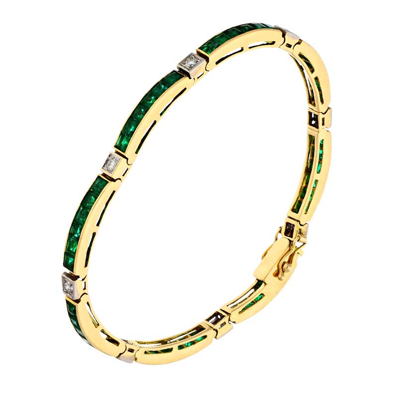 Smaragd-Armband Bicolor
