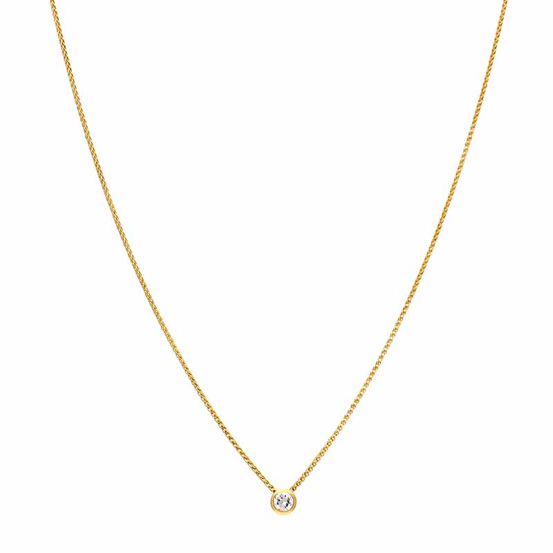 Kette mit Anhänger Gelbgold 0,58 ct