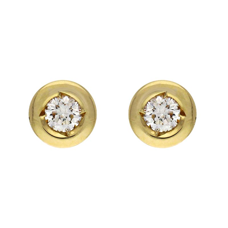 Brillant-Ohrstecker Gelbgold