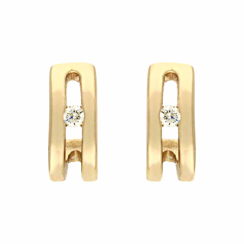 Brillant-Ohrstecker Gelbgold