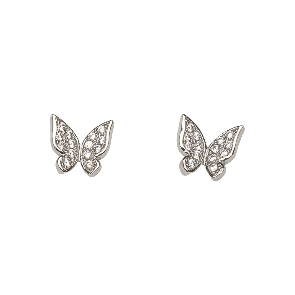 Ohrstecker Schmetterling Silber