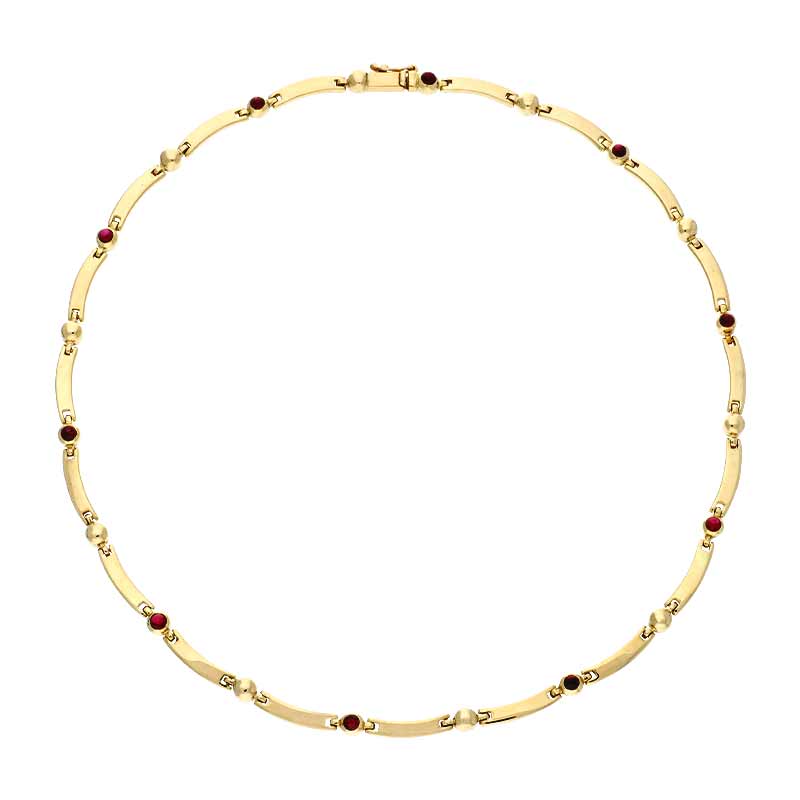 Turmalin-Collier Gelbgold