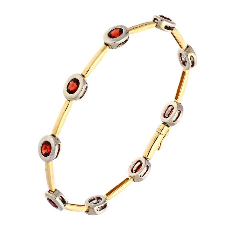 Spessartin-Armband Bicolor