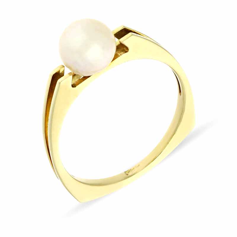Perl-Ring Gelbgold