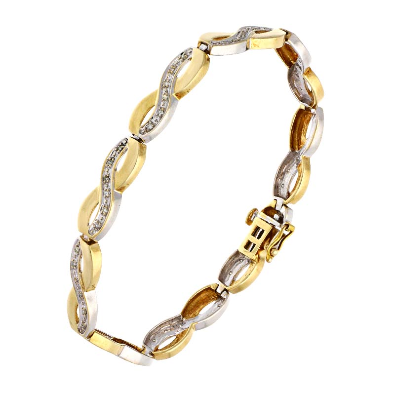 Diamant-Armband Bicolor