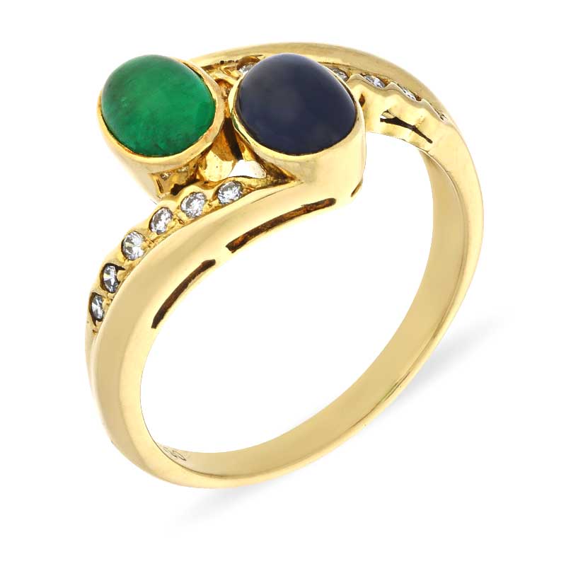 Edelstein-Ring Gelbgold