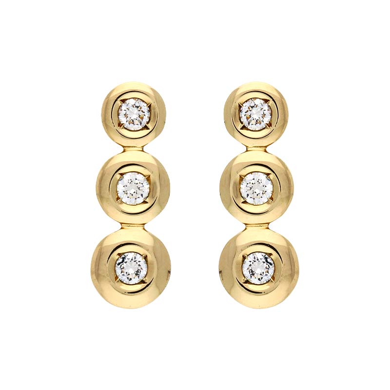 Brillant-Ohrstecker Gelbgold