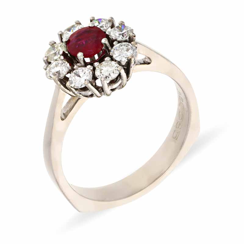 Rubin-Ring Weißgold