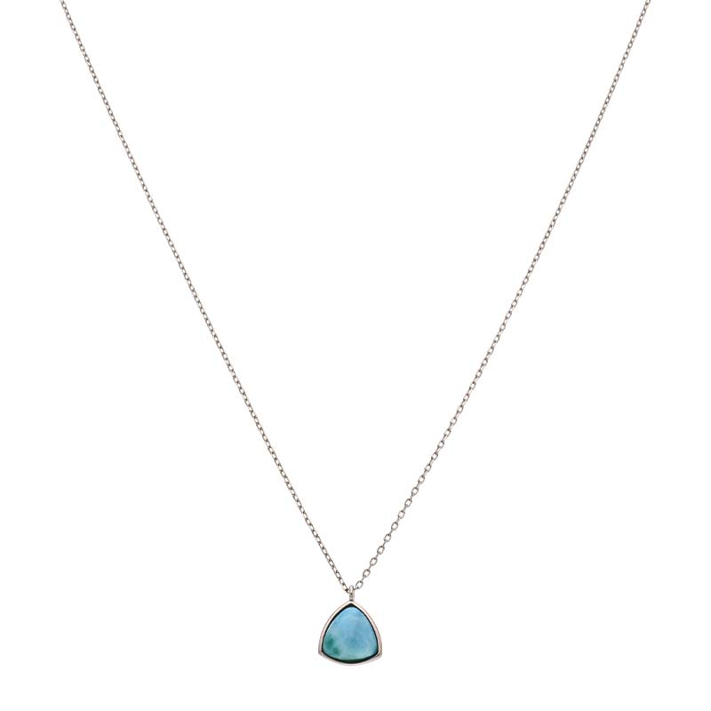 Larimar-Kette Silber