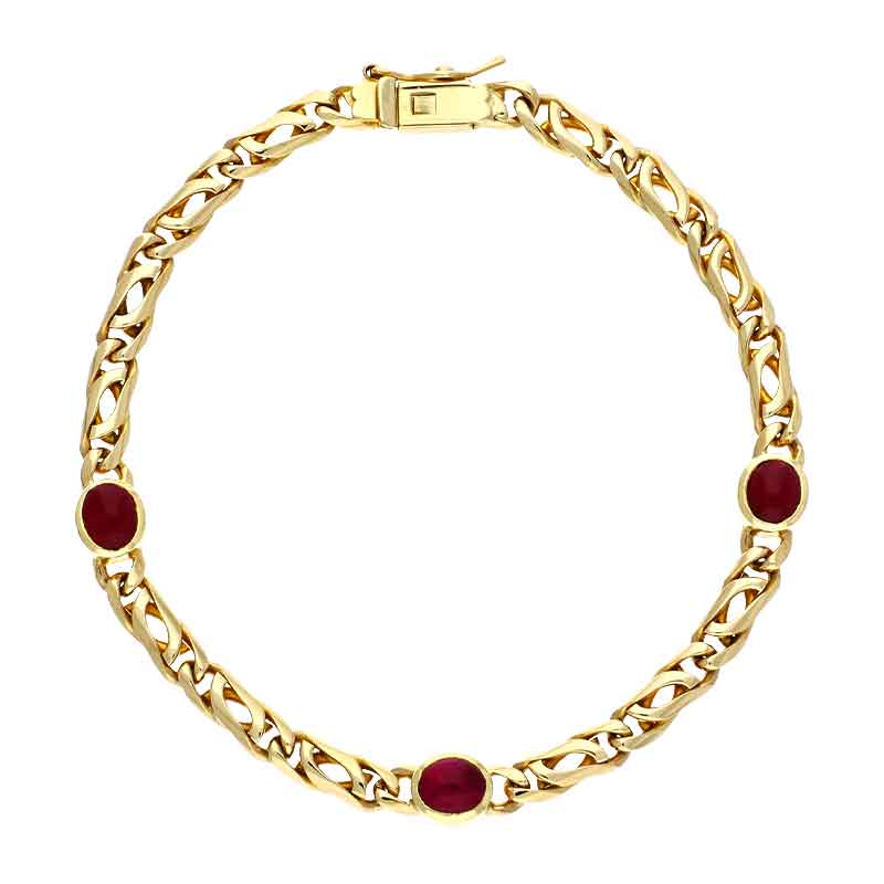 Rubin-Armband Gelbgold
