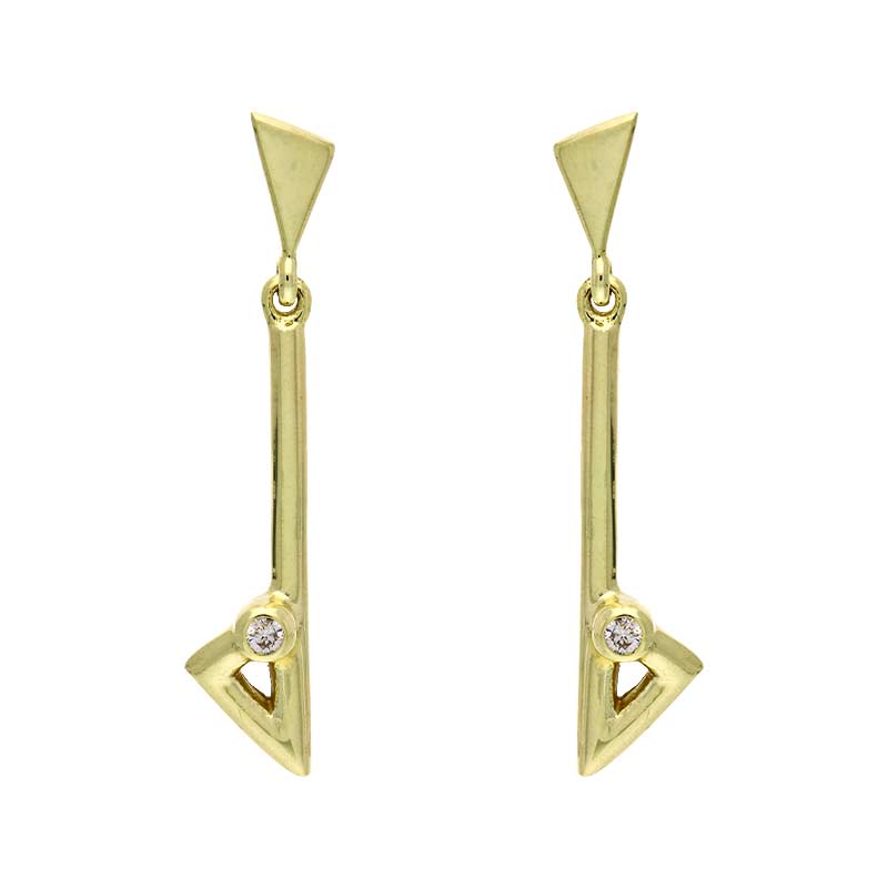 Brillant-Ohrstecker Gelbgold