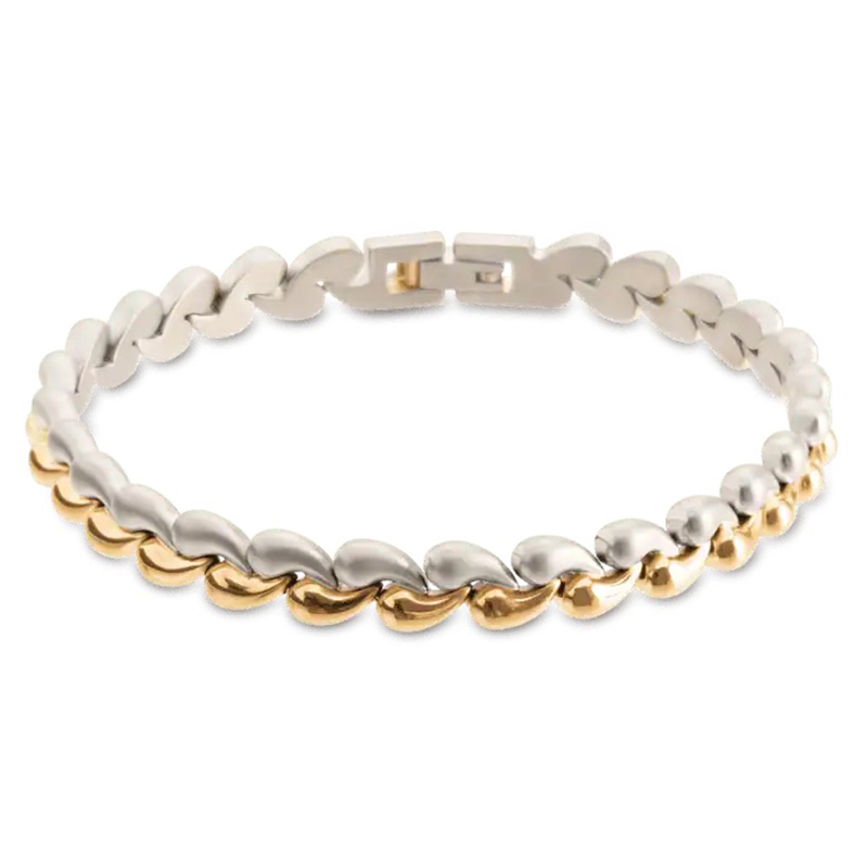 BOCCIA Armband Titan teil-goldplattiert