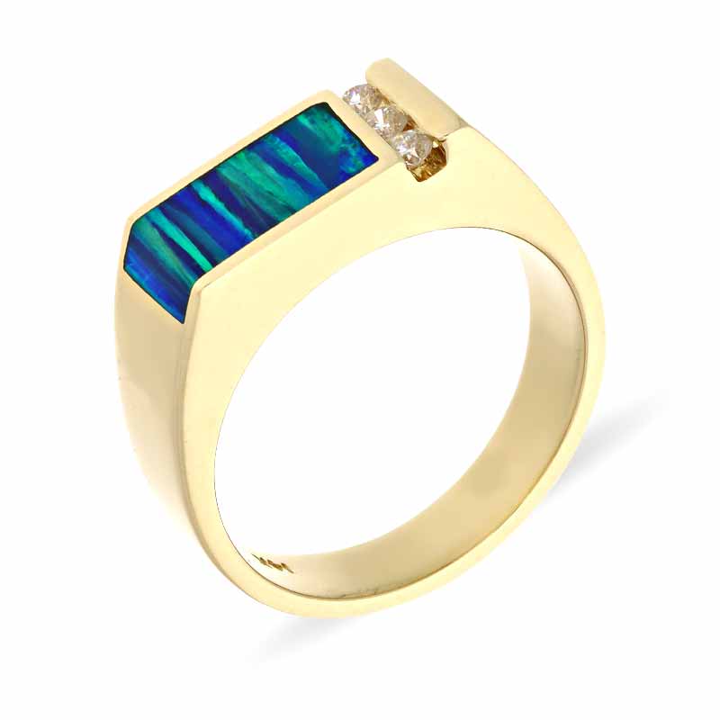 Opal-Ring Gelbgold