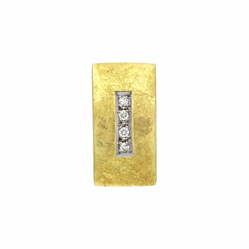 Brillant-Anhänger Gelbgold teil-rhodiniert