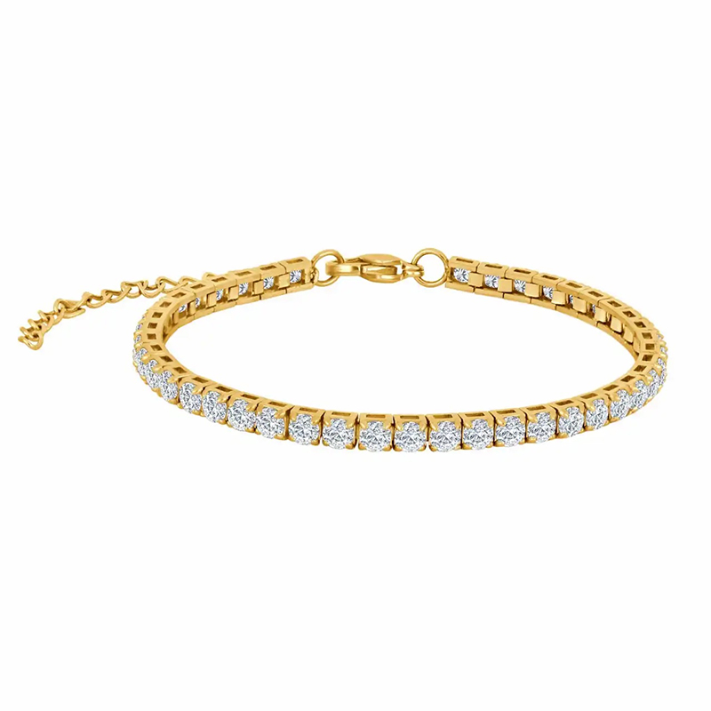 SON OF NOA Zirkonia-Armband Edelstahl, vergoldet