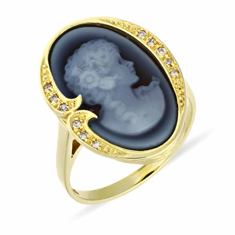 Gemme-Ring Gelbgold