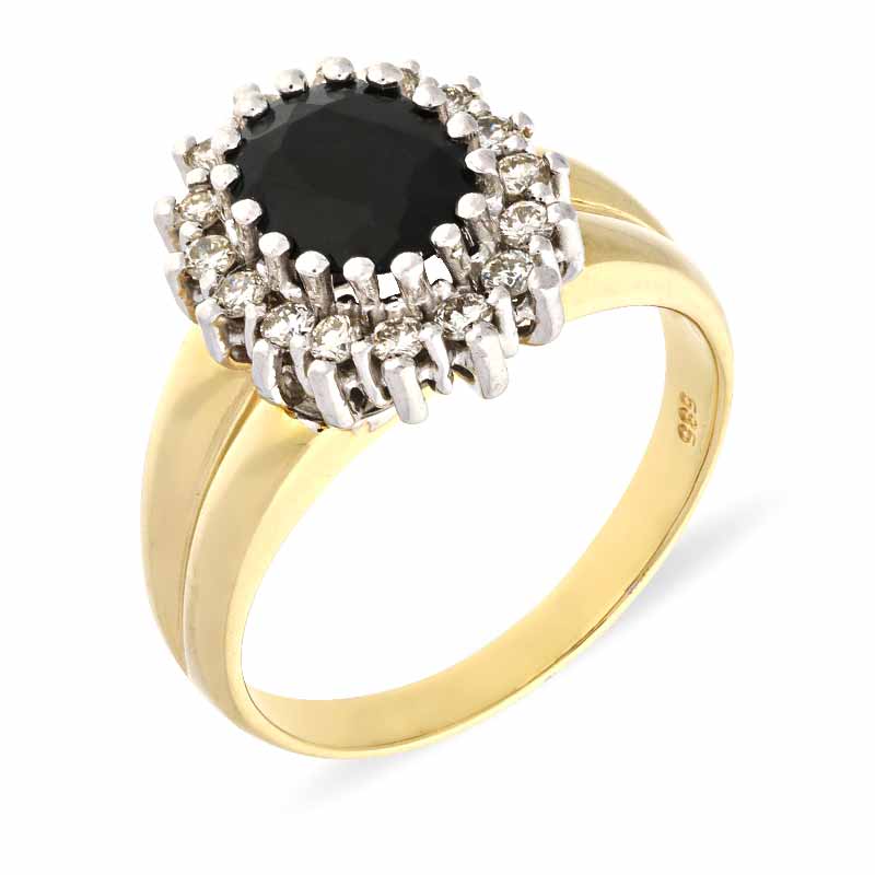 Saphir-Ring Bicolor