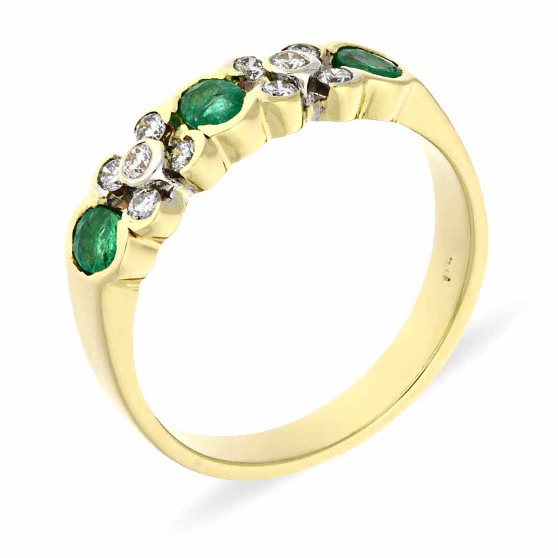 Smaragd-Ring Bicolor
