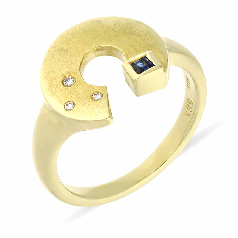 Saphir-Ring Gelbgold