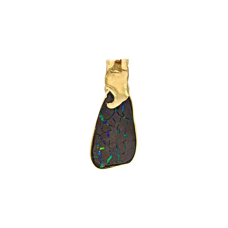 Opal-Anhänger Gelbgold
