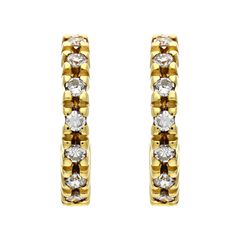 Diamant-Ohrstecker Gelbgold
