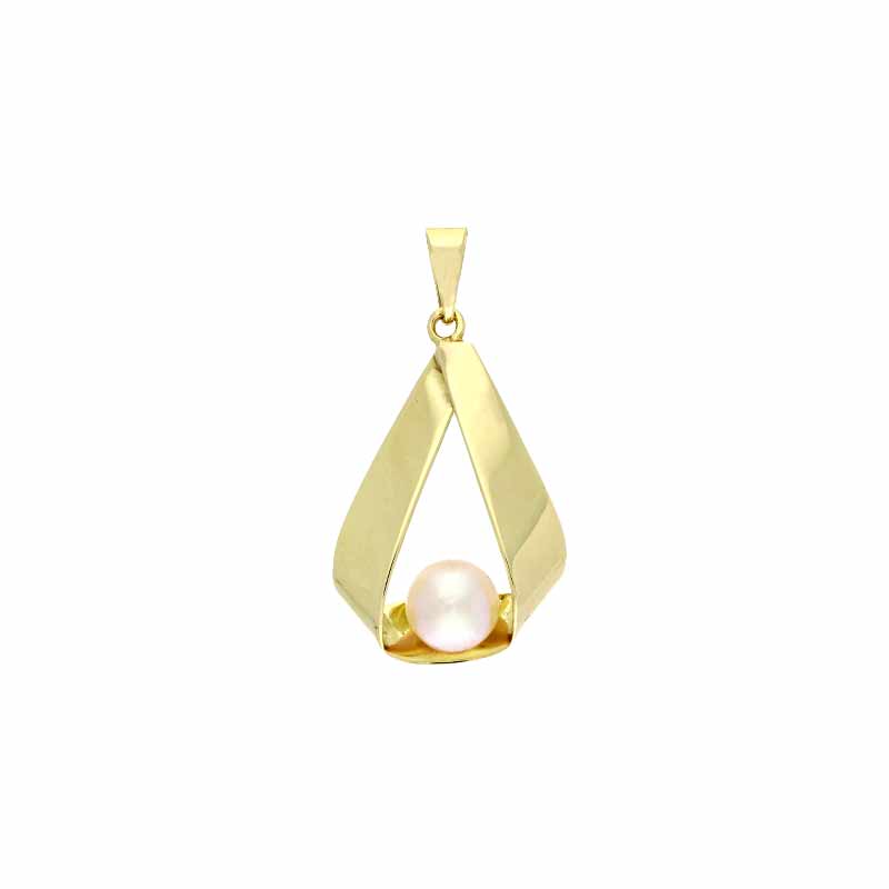 Perl-Anhänger Gelbgold