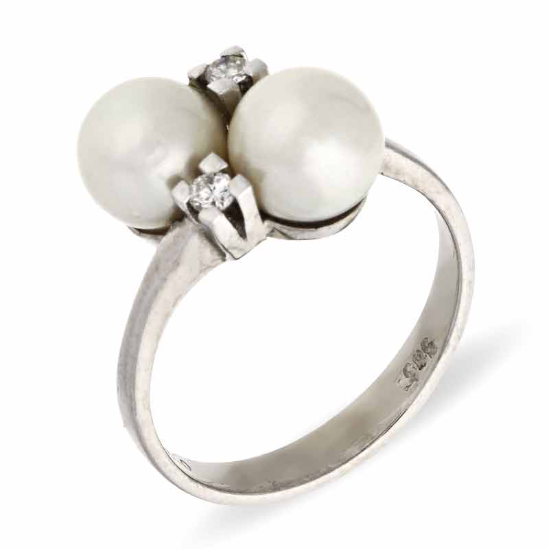 Perl-Ring Weißgold