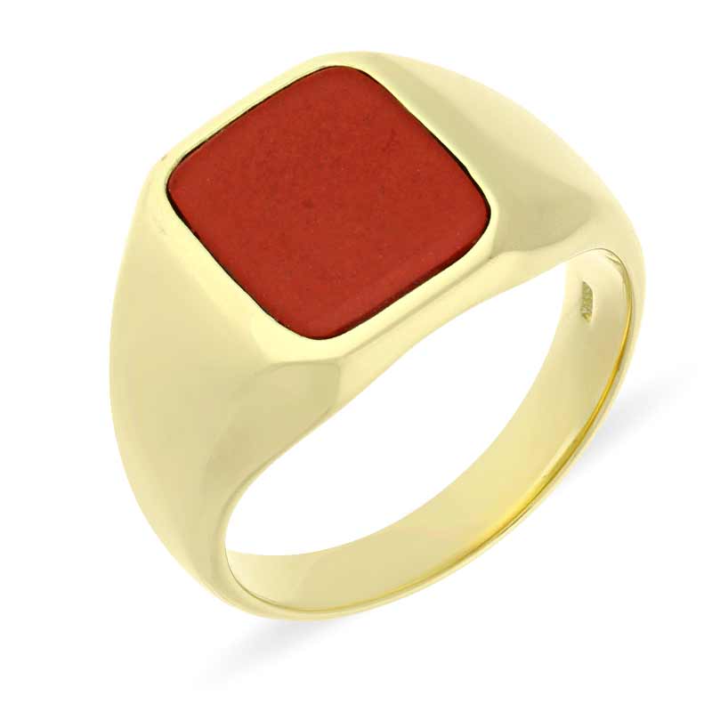 Jaspis-Siegelring Gelbgold